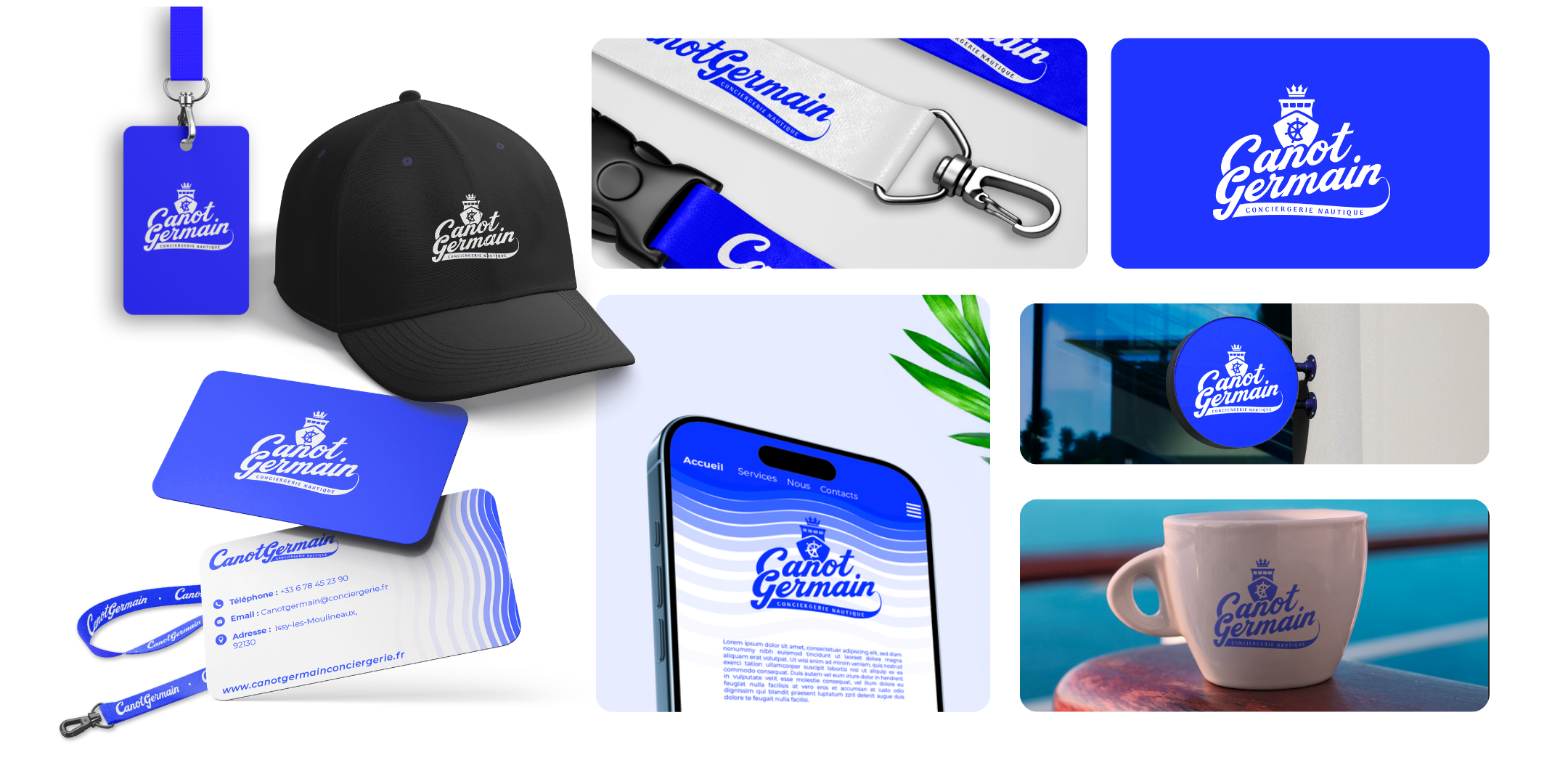 Identite visuelle Canot Germain conciergerie nautique parisienne